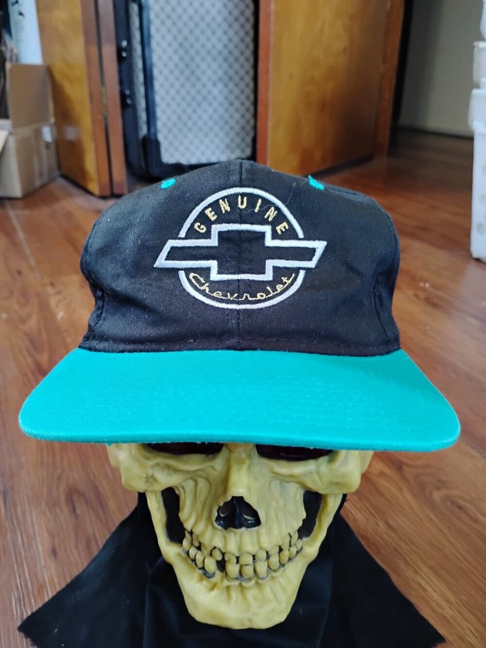 Vintage 90s Genuine Chevrolet Two Tone Snap Hat Cap